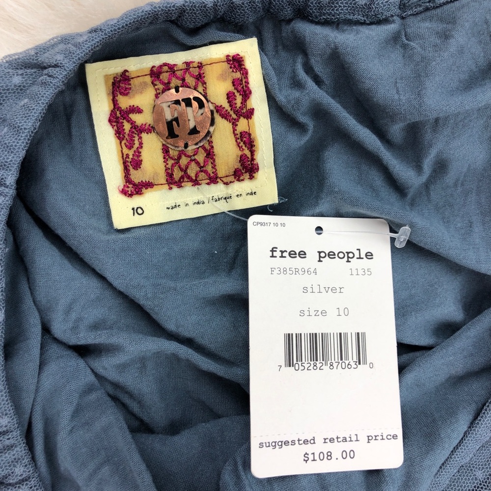 NWT Free People Polka Dot Mesh Ruffled Skirt - Picture 8 of 8